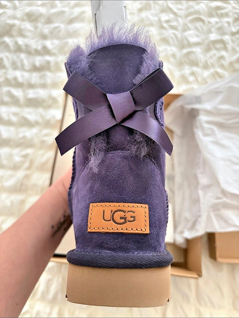 UGG Mini Bailey Bow II Women's Purple US 8 NWT